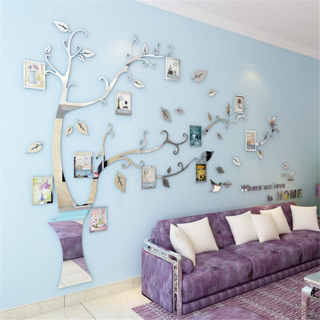 3D Tree Wall Stickers - DIY Photo Frame Tree Wall Decal Family Photo Frame Sticker Murals Wall Decor Living Room Bedroom TV Background Home Decorations