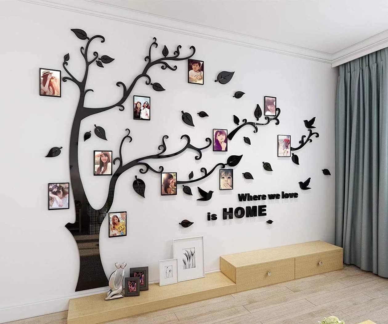 3D Tree Wall Stickers - DIY Photo Frame Tree Wall Decal Family Photo Frame Sticker Murals Wall Decor Living Room Bedroom TV Background Home Decorations