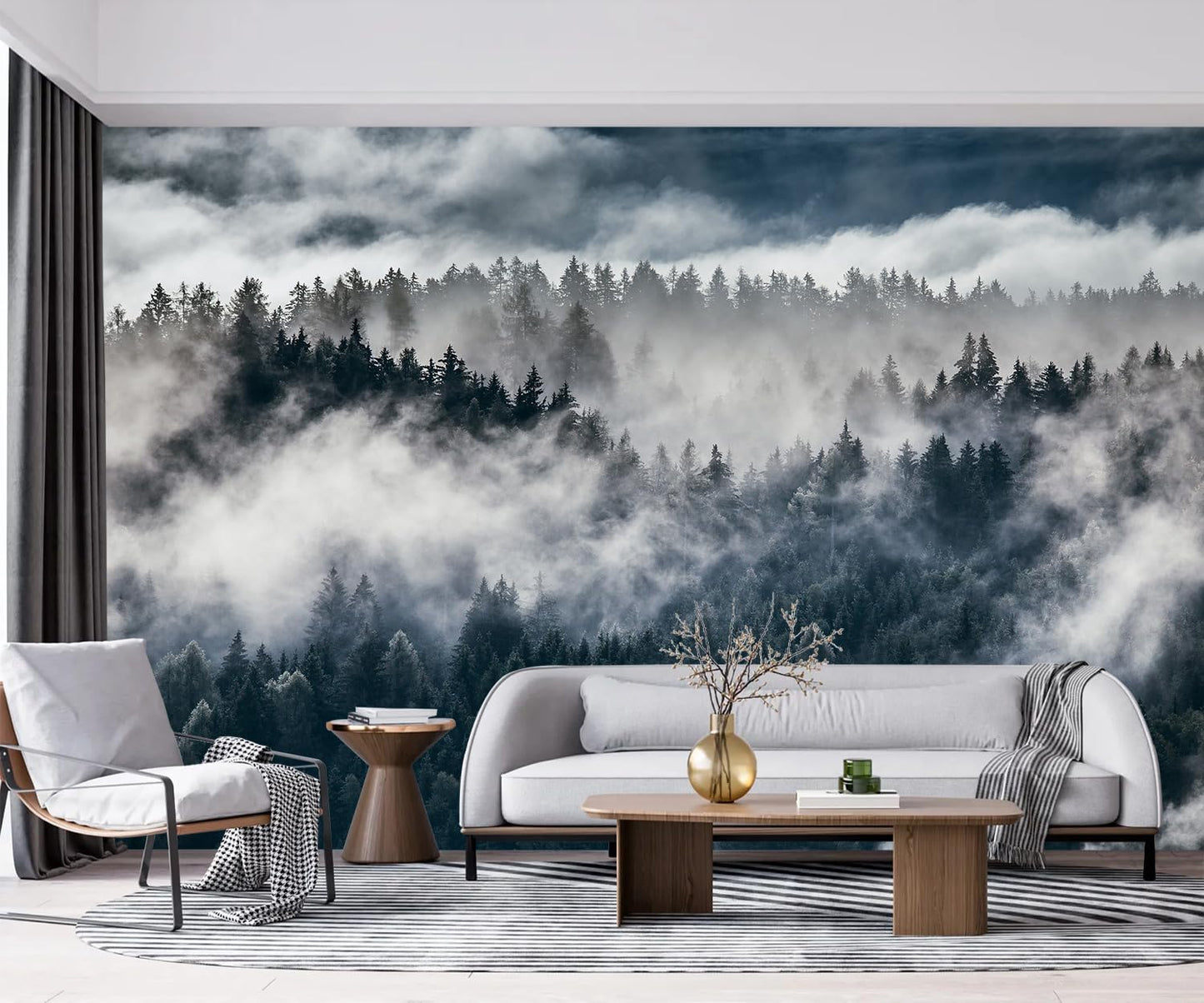 -Vintage Forest Natural Wall Bedroom Mural XT18 S 100" x 65"