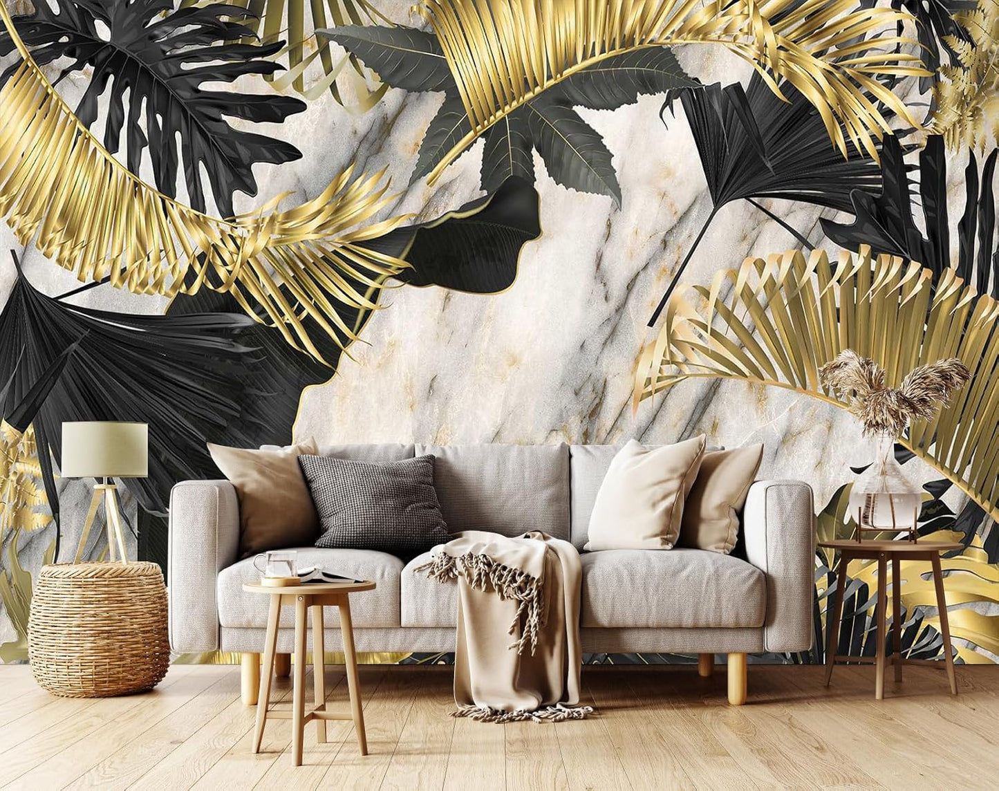 Hazy Forest Wall Mural, Abstract Nature Landscape Wallpaper, Background Wall Decoration Patterns(Non-self-Adhesive)