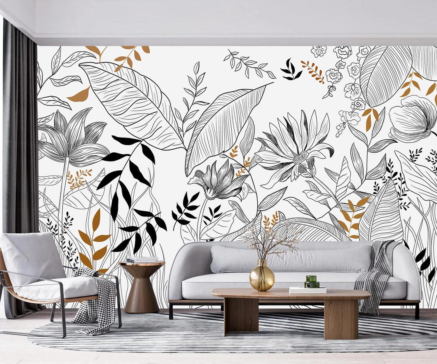 -Vintage Forest Natural Wall Bedroom Mural XT18 S 100" x 65"