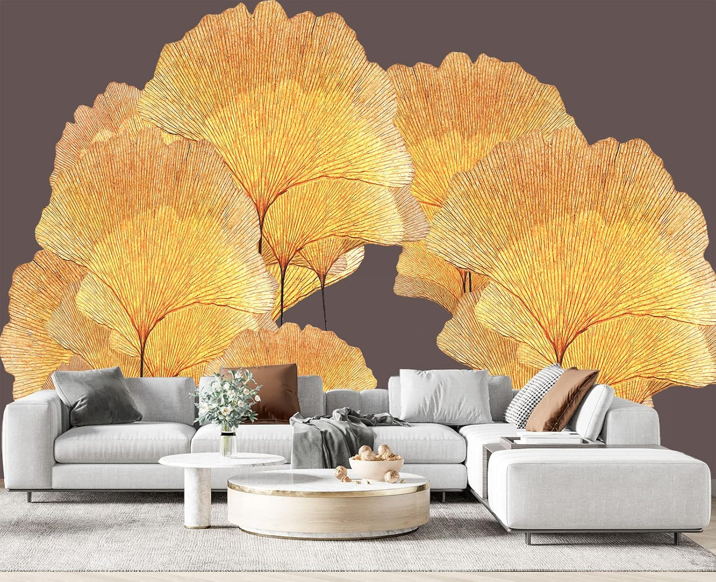 Plum Blossom Flower Bird Chinoiserie Wall Mural Wallpaper for Bedroom 103" x 69"