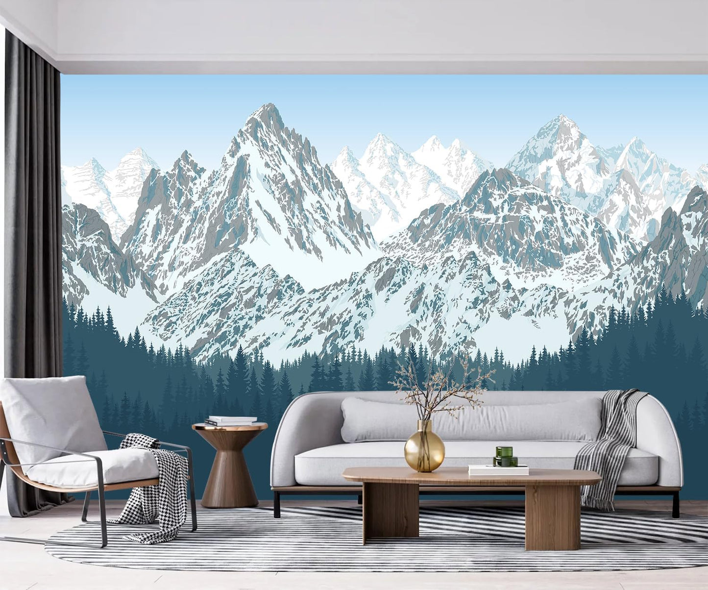 -Vintage Forest Natural Wall Bedroom Mural XT18 S 100" x 65"