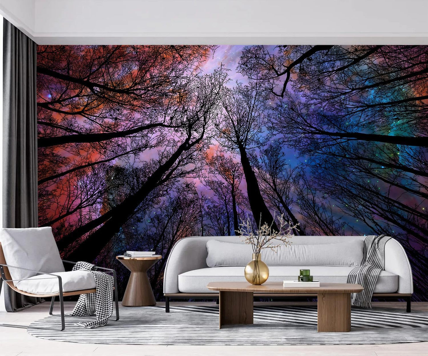 -Vintage Forest Natural Wall Bedroom Mural XT18 S 100" x 65"