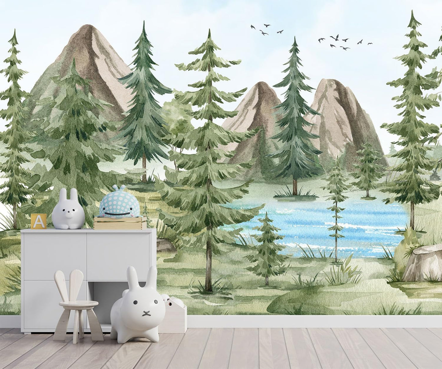 -Vintage Forest Natural Wall Bedroom Mural XT18 S 100" x 65"