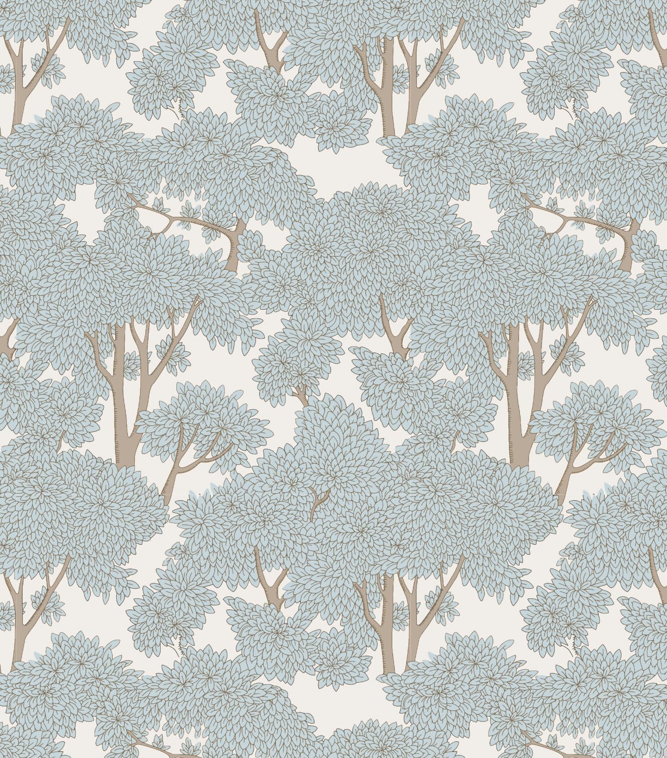 Peel & Stick Forest Mural - Jungle Wallpaper, Tree Peel and Stick Wallpaper Waterproof Vinyl for Bathroom & Bedroom (Light, 17.7inx39ft)