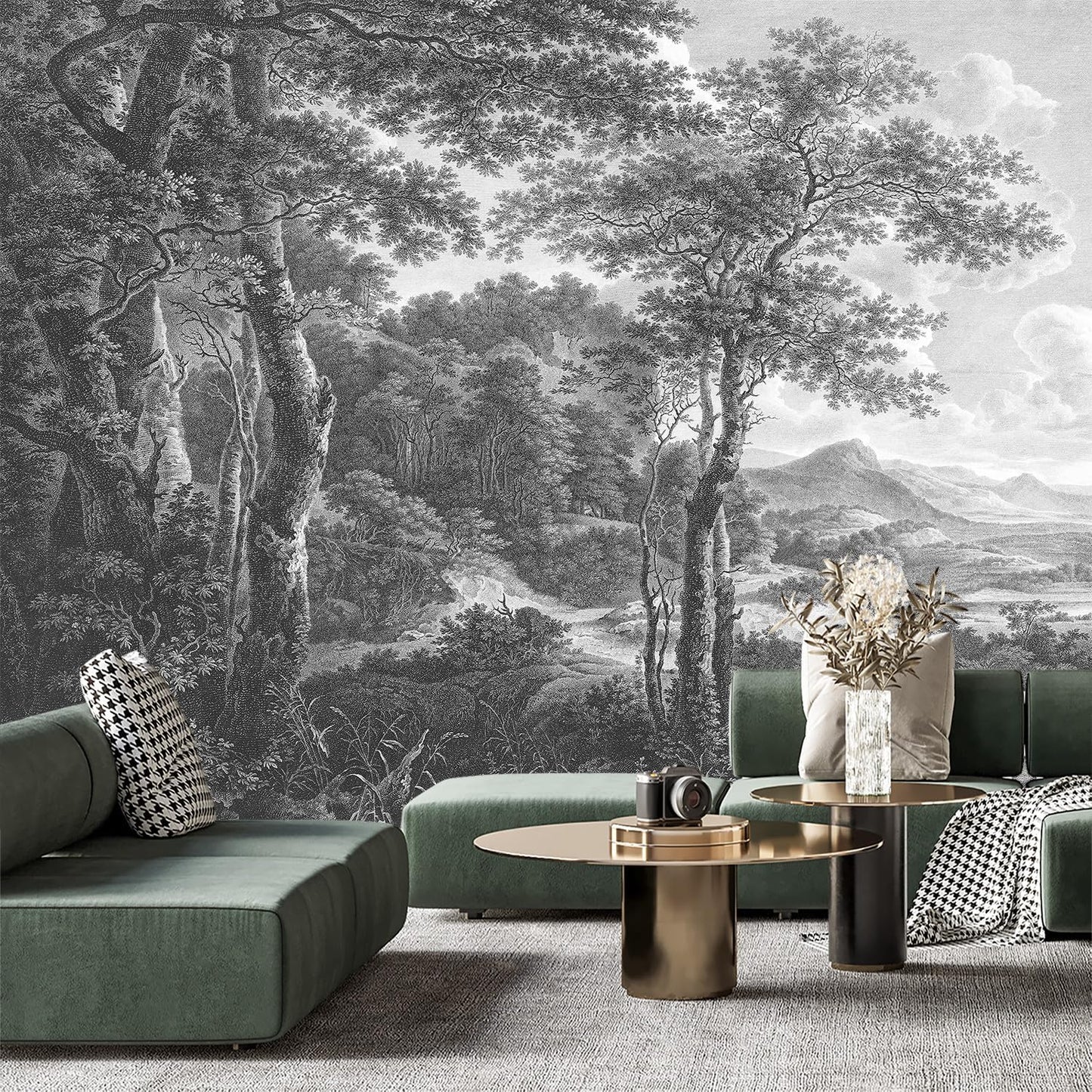 -Vintage Forest Natural Wall Bedroom Mural XT18 S 100" x 65"