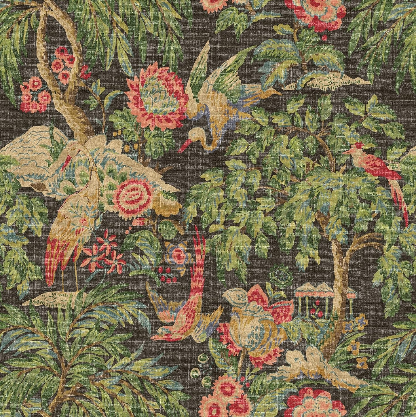 Surface Style - Peel and Stick Wallpaper, Botancial Wallpaper for Bedroom, Powder Room, Kitchen, Self Adhesive, Vinyl, 30.75 Sq Ft Coverage (Forest & The Trees Collection, Delft)