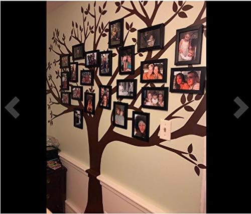 Giant Family Photo Tree Wall Decal Wall Sticker Vinyl Mural Art for Home Decor Room Decor (Black)