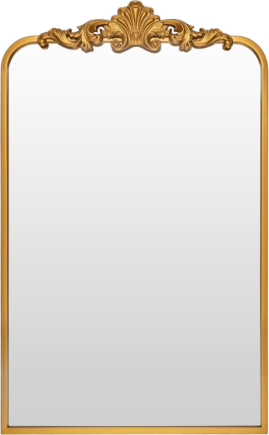 Ruomeng Wall Mirror, Traditional Vintage Baroque Mirror, Gold Framed Mirror for Bathroom, Entryway, Living Room, Hallway, 19” x 30.5”