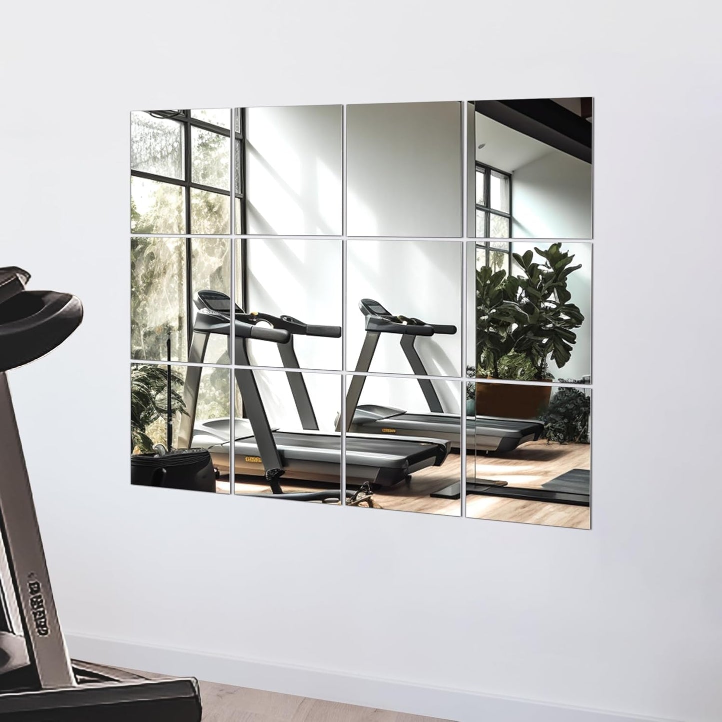 Irregular Asymmetrical Wall Mirror for Living Room Bathroom Entryway, Modern Decorative Mirror Hanging (Hook Style, 32'' x 18'')