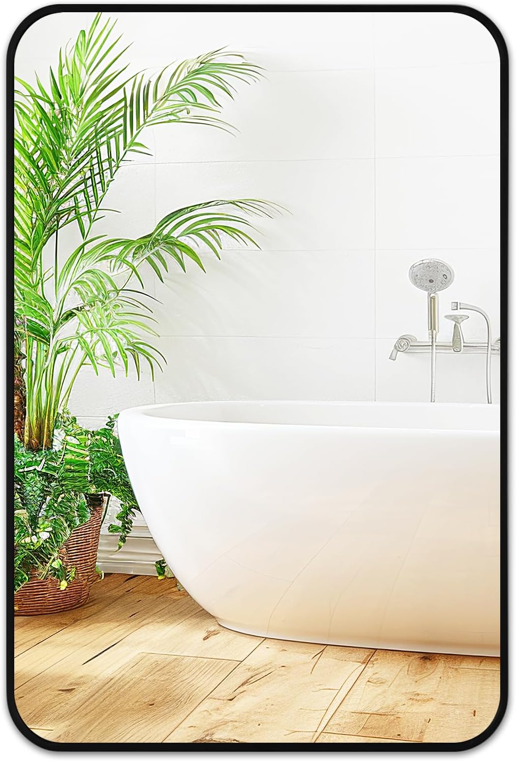 Fabuday Black Circle Mirror for Wall 20 inch - Round Mirrors for Bathroom, Entryway, Living Room, Hallway, Bedroom Decor, Small Matte Framed