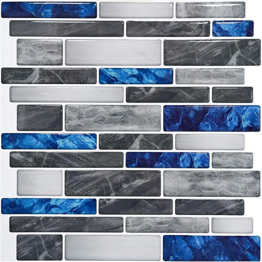 Art3d 10-Sheet Premium Self-Adhesive Kitchen Backsplash Tiles in Marble,30 * 30cm