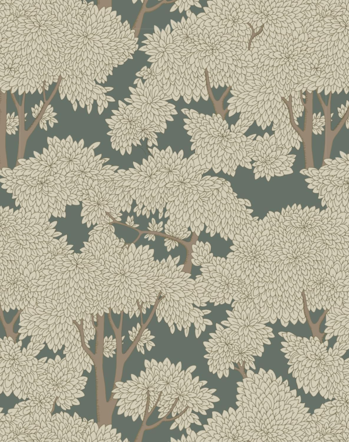 Peel & Stick Forest Mural - Jungle Wallpaper, Tree Peel and Stick Wallpaper Waterproof Vinyl for Bathroom & Bedroom (Light, 17.7inx39ft)