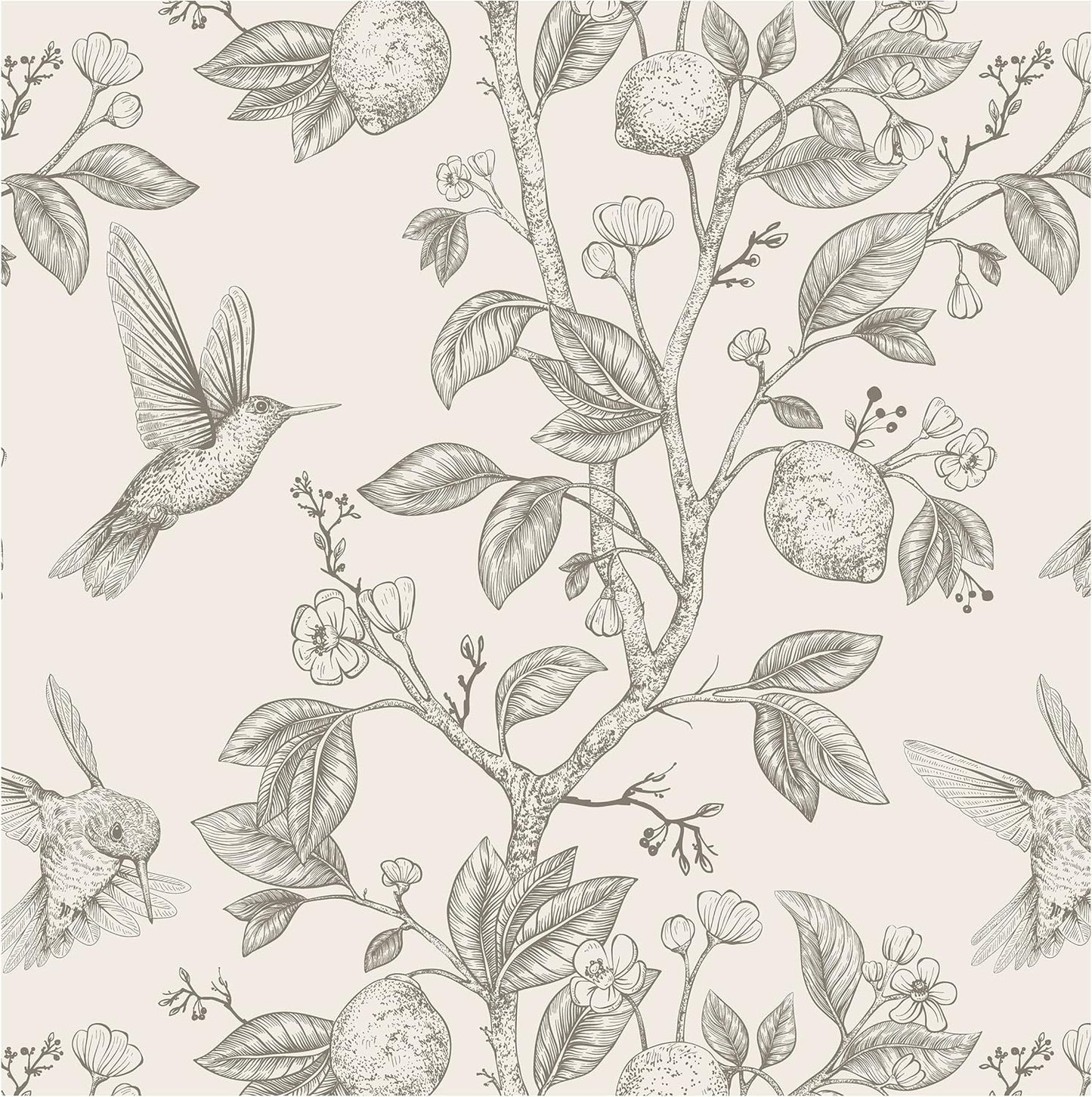 Blooming Wall Blue Bird Fresh Lemon Tree Peel and Stick Wallpaper Removable Self Adhesive Wall Mural Wall Decor. 48.4 Square Ft/Roll